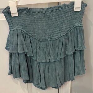 Elegant Teal Midi Skirt